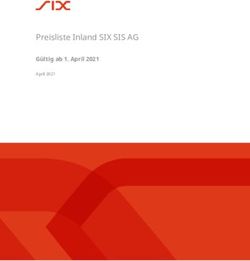 Preisliste Inland SIX SIS AG - G&uuml;ltig ab 1. April 2021 April 2021 - g&uuml;ltig ab 1. April 2021