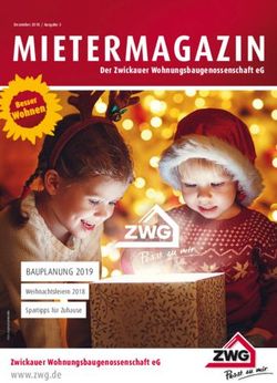MIETERMAGAZIN - BAUPLANUNG 2019 www.zwg.de