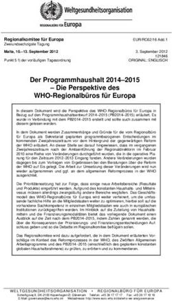 Der Programmhaushalt 2014-2015 - Die Perspektive des WHO-Regionalb&uuml;ros f&uuml;r Europa - WHO ...