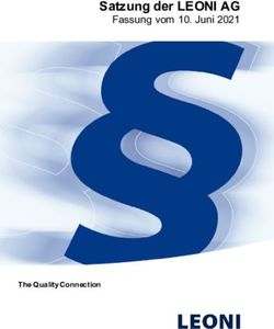Satzung der LEONI AG Fassung vom 10. Juni 2021 - The Quality Connection