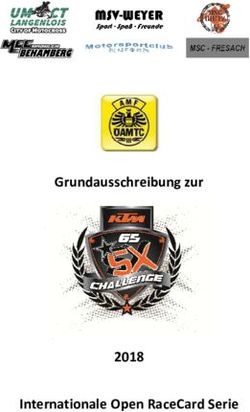 Grundausschreibung zur - 2018 Internationale Open RaceCard Serie - von UMCT Langenlois