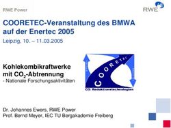 COORETEC-Veranstaltung des BMWA auf der Enertec 2005 - Leipzig, 10 - 11.03.2005 Kohlekombikraftwerke mit CO 2-Abtrennung