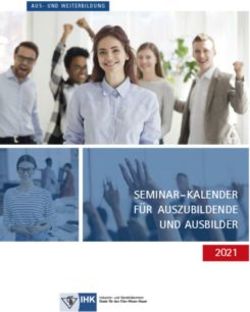 SeminAr-kAlender FÜr Auszubildende und Ausbilder 2021 - Aus- und Weiterbildung