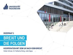 BREXIT UND DIE FOLGEN - DEZERNAT 2 KOOPERATION MIT DEM UK NACH DEM BREXIT Stefan Schwan, Dr. Katharina K&ouml;nig, Jutta Deppe - Universit&auml;t Paderborn