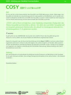 COSY COCOPD and SSexualitYY - Ziel: Universitätsspital Zürich