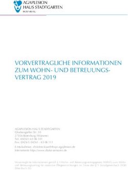 VORVERTRAGLICHE INFORMATIONEN ZUM WOHN- UND BETREUUNGS-VERTRAG 2019