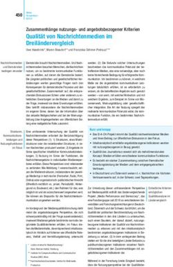 Qualität von Nachrichtenmedien im Dreiländervergleich - ARD ...