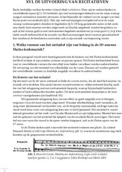 XVI. DE UITVOERING VAN RECITATIEVEN