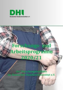 Forschungs- und Arbeitsprogramm 2020/21 - der Forschungsinstitute im Deutschen Handwerksinstitut e.V - Das Deutsche ...