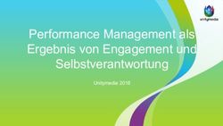 Performance Management als Ergebnis von Engagement und Selbstverantwortung - Unitymedia 2018 - BBDK