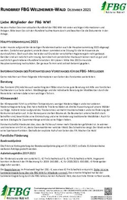 RUNDBRIEF FBG WELZHEIMER-WALD DEZEMBER 2021 - Liebe Mitglieder der FBG WW!