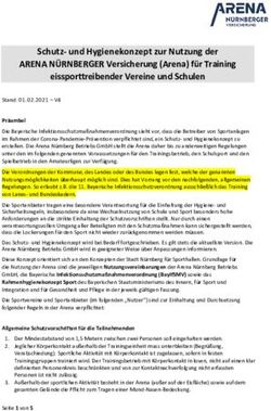 Schutz- und Hygienekonzept zur Nutzung der ARENA NÜRNBERGER Versicherung (Arena) für Training eissporttreibender Vereine und Schulen - EHC80 ...
