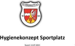 Hygienekonzept Sportplatz - Stand: 13.07.2021 - SV Oberroth