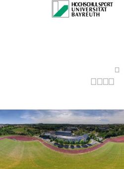 2018 HOCHSCHULSPORT SOMMERSEMESTER - Allgemeiner Hochschulsport