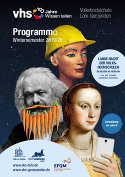 Programm Wintersemester 2019/20 - Volkshochschule Lohr-Gem&uuml;nden - VHS Lohr