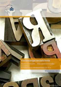 Vorlesungsverzeichnis - Master of Education - Bildungswissenschaften Sekundarstufe II - PULS