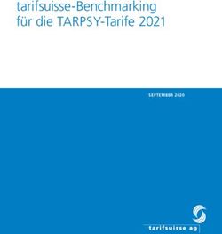 Tarifsuisse-Benchmarking f&uuml;r die TARPSY-Tarife 2021 - SEPTEMBER 2020