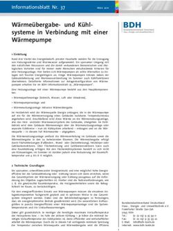 W&auml;rme&uuml;bergabe- und K&uuml;hl - systeme in Verbindung mit einer W&auml;rmepumpe