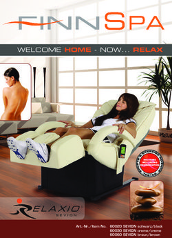 WELCOME HOME - NOW... RELAX - Art.-Nr./Item No. 60020 SEVION schwarz/black 60030 SEVION creme/creme 60060 SEVION braun/brown