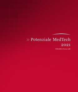 Potenziale MedTech 2021 - VOELKER & Partner mbB - Medical Valley Hechingen