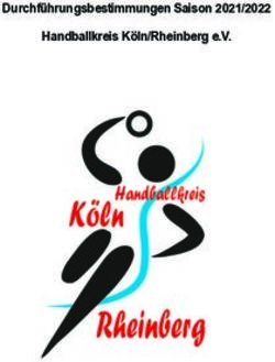 Durchführungsbestimmungen Saison 2021/2022 Handballkreis Köln/Rheinberg e.V.