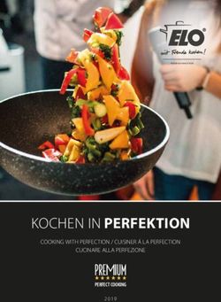 KOCHEN IN PERFEKTION COOKING WITH PERFECTION / CUISINER Á LA PERFECTION CUCINARE ALLA PERFEZIONE - ELO-Stahlwaren