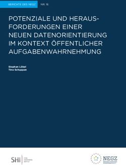 POTENZIALE UND HERAUS FORDERUNGEN EINER NEUEN DATENORIENTIERUNG IM KONTEXT ÖFFENTLICHER AUFGABENWAHRNEHMUNG - BERICHTE DES NEGZ NR. 16