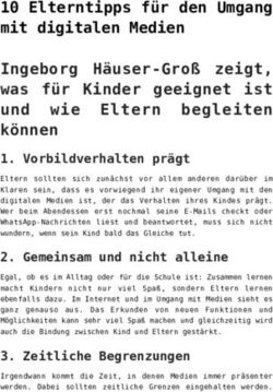 10 Elterntipps für den Umgang mit digitalen Medien Ingeborg Häuser-Groß zeigt, was für Kinder geeignet ist und wie Eltern begleiten können