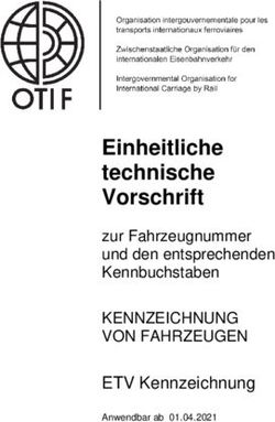 Einheitliche technische Vorschrift - KENNZEICHNUNG VON FAHRZEUGEN ETV Kennzeichnung - OTIF