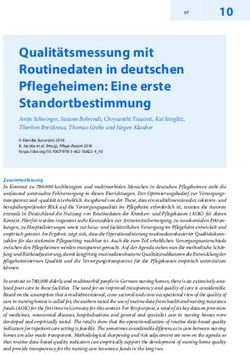 Qualitätsmessung mit Routinedaten in deutschen Pflegeheimen: Eine erste Standortbestimmung