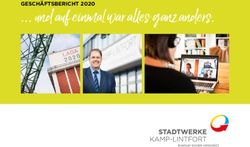 Und auf einmal war alles ganz anders - GESCH&Auml;FTSBERICHT 2020 - Stadtwerke Kamp ...