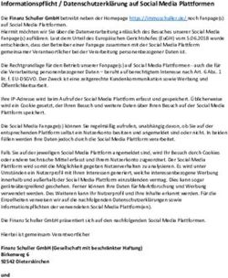 Informationspflicht / Datenschutzerklärung auf Social Media Plattformen