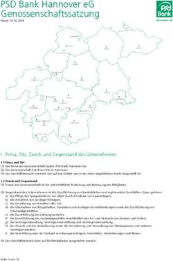 PSD Bank Hannover eG Genossenschaftssatzung
