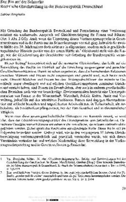 Der Ritt auf der Schnecke Rechtliche Gleichstellung in der Bundesrepublik Deutschland