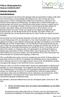FAQ zu Risikopatienten, Version 8.0/29.03.2021 Anfragen Versicherte - BVAEB