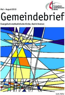 Gemeindebrief Mai - August 2019 Evangelisch-methodistische Kirche, Bezirk Bremen - EMK-Bremen