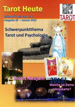 Schwerpunktthema Tarot und Psychologie
