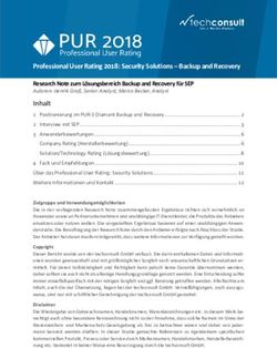 Professional User Rating 2018: Security Solutions - Backup and Recovery Research Note zum L&ouml;sungsbereich Backup and Recovery f&uuml;r SEP - SEP sesam