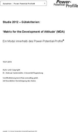 Studie 2012 - G&uuml;tekriterien: 'Matrix for the Development of Attitude' (MDA)
