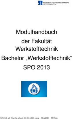 Modulhandbuch der Fakultät Werkstofftechnik Bachelor "Werkstofftechnik" - SPO 2013 - WT_0020_VO_Modulhandbuch_BA_SPO_2013_public März 2020 M. Mirke