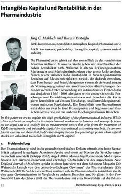 Intangibles Kapital und Rentabilität in der Pharmaindustrie