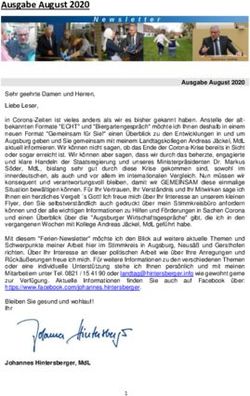 AUSGABE AUGUST 2020 - JOHANNES HINTERSBERGER, MDL