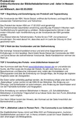 Protokoll der Online-Konferenz der Bibliotheksleiterinnen und -leiter in Hessen - (KBH) - e-fork.net