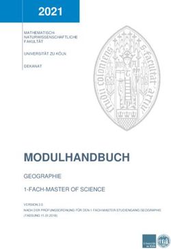 MODULHANDBUCH 2021 - GEOGRAPHIE 1-FACH-MASTER OF SCIENCE VERSION 2.0 NACH DER PRÜFUNGSORDNUNG FÜR DEN 1-FACH-MASTER-STUDIENGANG GEOGRAPHIE ...