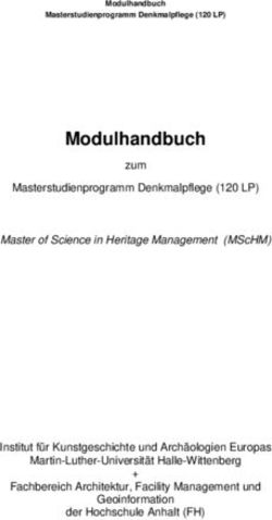 Modulhandbuch - Hochschule Anhalt