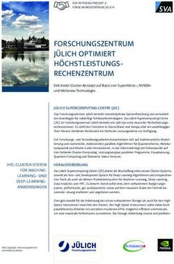 FORSCHUNGSZENTRUM J&Uuml;LICH OPTIMIERT H&Ouml;CHSTLEISTUNGS-RECHENZENTRUM - SVA