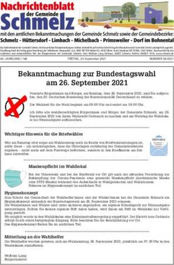 Bekanntmachung zur Bundestagswahl am 26. September 2021