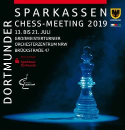 CHESS-MEETING 2019 13. BIS 21. JULI GROẞMEISTERTURNIER ORCHESTERZENTRUM NRW BR&Uuml;CKSTRAẞE 47 - DEUTSCHER SCHACHBUND