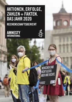 AKTIONEN, ERFOLGE, ZAHLEN + FAKTEN. DAS JAHR 2020 - RECHENSCHAFTSBERICHT