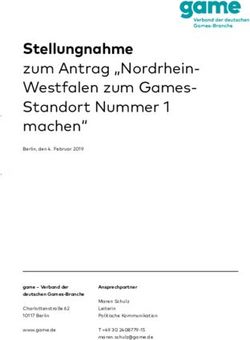 Stellungnahme zum Antrag "Nordrhein-Westfalen zum Games-Standort Nummer 1 machen" - game - Verband